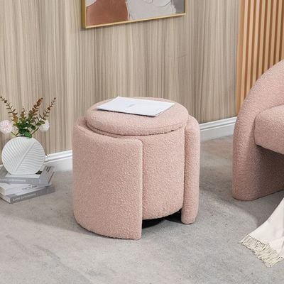 Bergman Fabric Storage Ottoman - Brown - With 2-Year Warranty